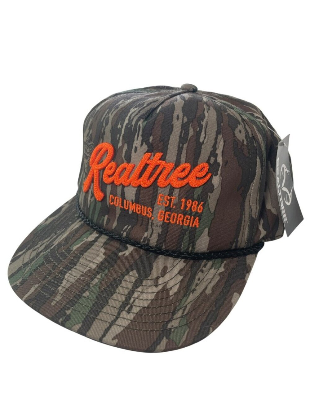 Realtree Camo Snapback Hat Orange Embroidery FColumbus Georgia O/S NWT